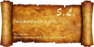 Seidenfeld Lili névjegykártya