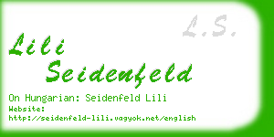 lili seidenfeld business card